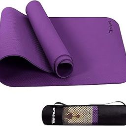 Strauss PE Eco-Friendly Yoga Mat, 6 mm (Purple)-picture-19