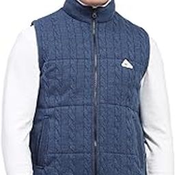 Mens Self Design Mock Neck Sleeveless Jacket (1243231JA)-image-16