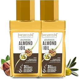Aryanveda Ayurvedic Almond & Olive Hair Oil With Italian Olive & Mamra Badam, Anti - Hairloss, Anti - Dandruff & Anti- Graying, For All Hair Types; 200ml (Pack Of 2)-image-29
