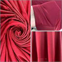 LYCRAA Fabric (Maroon Colour) L:- 1/2/3/4/5 Meters W:- 55+ INCH | Heavy Quality and Stretchable | Carve Kurti-Sari-Skirt-Leggings-Shirts-Dresses-Gowns | Premium Material (5 Meter)-image-73