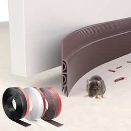 SNEHMURTI 39 Inch Silicon Door Bottom Sealing Strip | Self Adhesive Door Gap Filler Rubber | Bottom Sealing Strip Guard | Protector from Cockroach, Insect, Bugs, Air & Dust | 39 Inch, Brown-picture-21