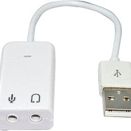 7.1 Channel USB External Sound Card Audio Adapter with Mic (White)-7