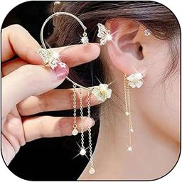 Ear Cuff Earrings for Women Non Piercing Faux Earring Cuff Rose Gold Earring Cuffs Non Pierced Lightweight Hypoallergenic Cartilage Earrings Fake Earrings Dainty Jewelry Gift-image-81