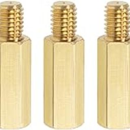 YOKIVE 5 Pcs M6 Standoff Screws, Brass Hex PCB Standoffs, Keep Height Consistent, Great for Motherboard (Gold Tone, 20mm+8mm)-picture-22