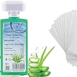 KROYWEN Wax Aloevera Roll-On Wax Kit (Refill Wax) 150 ML for Womena & Body Wax Strips(10 piec)-image-44