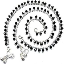Traditional Ethnic Fancy Fashion Jewellery black beads anklets Copper Anklet (Pack of 2)-image-56