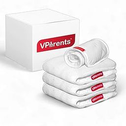 VParents cloth diaper inserts for cloth diaper high absorbent 6 layer washable reusable wet free booster pads smart dry feel soaker pad baby diaper liners, Pack of 4-6