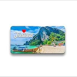 Thailand Fridge Magnets for Office HomeKitchen Refrigerator Door Stylish Decor Multicolored Souvenir Gift Wooden Magnet L X H 4 X 2 Inch-image-63