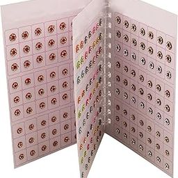 THANU'S CRAFT Multicolor stone bindis Kumkum Forehead pottu sticker Bindiya Small bindi book for women (252 Stone Bindis Booklet small)-picture-14