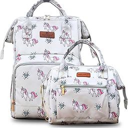 Motherly Elegant Combo Diaper Bag for Mothers for Travel – Includes Large and Mini Diaper Bag | Maternity Bag for Newborn Baby | Baby Bag for Mother (Unicorn Diamond Gray)-image-96
