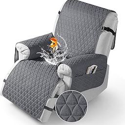 TAOCOCO 100% Waterproof Recliner Cover - Recliner Cover with Non-Slip Granule, Recliner Chair Covers with Elastic Band, Recliner Chair Covers for Reclining Chair(Dark Grey, Medium-25'')-image-34