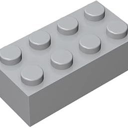 Ttehgb Toy Classic Building Bricks 2 X 4 100 Piece, Compatible With Lego Parts 3001, Creative Play Set - 100% Compatible With Lego And All Major Brick Brands(Colour: Light Grey)-10