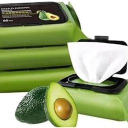 Cleaning Makeup Remover Wipes Cleansing Face Wipes Daily Cleansing Facial Avocado Lazy Face Cleanser Makeup Remover (1 Pack -60 Pcs Wipes)-image-39