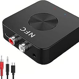 Ubervia Bluetooth 5.0 Audio Receiver with NFC Wireless Function 3.5mm AUX/RCA Input, Bluetooth Connector Streaming Music from Phone/Tablet/PC toTheatre Car Stereo Music System for Speaker/-image-70