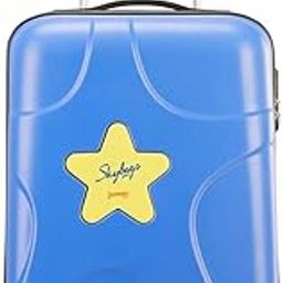 Polycarbonate Solid Pattern Star-51 Strolly 360°|4 Wheeler Speed_Wheel Trolley Bag (Dazzling Blue, Small)-image-96