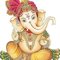 Rangoli Large Wall Sticker Shree Ganesh Multicolor Vinyl Size 50 or 70 cm Pack of 1-15