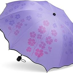 Magic Rain-Reveal Designer Umbrella – Color-Changing Floral Pattern, Foldable, Windproof & Travel-Ready (Multicolor)-11