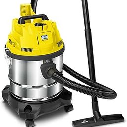 KENT Vortex Pro Wet & Dry Vacuum Cleaner | Blower Function | 1200W Power & 20L Capacity | High Suction 18 kPa | Cyclone5 Technology | HEPA Filter | SS Body & Rubberised Wheels | Black & Yellow-14