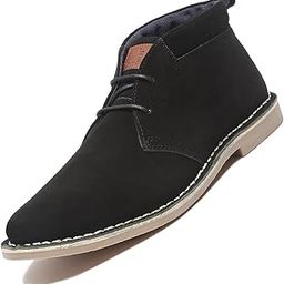 Chukka Boots for Men| Suede Leather Boots for Men| High Ankle Casual Boot | Casual Office & Trekking Shoes | Hiking Boots for Men | Stitch Down Desert Boots |Black [LSSDSUCKCUJB_]-image-45