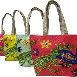 Traditional Peacock Purses For Wedding Return Gift Women Wholesale Bridal Giveaways potli Bag With Zipper For Ladies Baby Shower Shagun Purse Gifting Haldi Mehandi-image-30