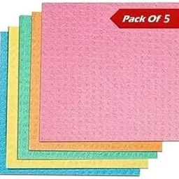 PILLTOX Swedish Dishcloths for Kitchen 5 Pack, Sponge Dish Cloth for Counters & Washing Dishes, Reusable and Absorbent Paper-image-121