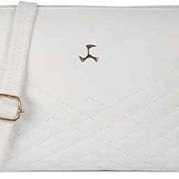 Women's Faux Leather Quilted Sling Bag with Adjustable Strap-image-4