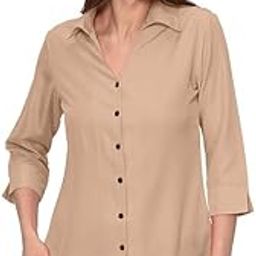 Women’s Regular Fit Solid V-Collared Casual Shirt – Stylish & Comfortable | Everyday Wear-image-7