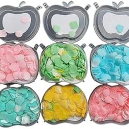 DMK STAR Travel Apple Shape Paper Soap | Flower Design | Portable Flower Tube Petal Box Petal, Assorted Color, Clean Soft Bath For Travel-image-3