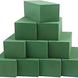 Oasis 10 Pcs, Wet & Dry Floral Foam Blocks Multipurpose for Florist Flower Foam Arrangement of Fresh or Silk Artificial Flowers - Premium Green (9"L x 3.1"W x 4.3"H)-12