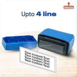 Pre-Inked Stamp – Custom Medium Rubber Stamp | Up to 4 Lines | 49x19mm Impression Size | Refillable | Oil-Based Ink | 5 Ink Colors | MarkUp Rubber Stamps-image-15