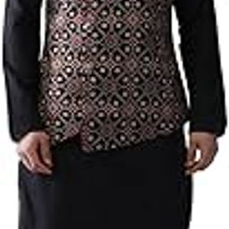 Men's Cotton Blend Printed Regular Kurta Jacket Set-image-36