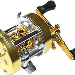UJEAVETTE® W300 Left/Right Hand Baitcasting Fishing Reel 5.0:1 Gear Ratio Gold L-image-44