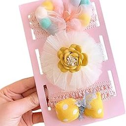 SYGA 3 Pcs Baby Girl Headband Soft Flower Bow Strechable Hairband Suitable For Newborns, Infants, Toddlers and Kids 0-3 Years(Color - 20)-image-90