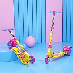 Lifelong Kick Scooter Adjustable Height, Foldable Design, with Side Stand, Skate Scooter for Kids, 6month Manufacturers Warranty, 50Kg Weight Capacity, (Yellow & Pink)-image-36