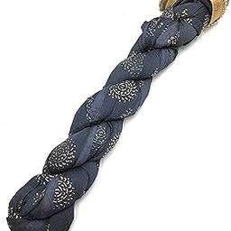 Women Chiffon 2.25 Meters Casual And Ethnic Ware Dupatta (Grey Color)-picture-19