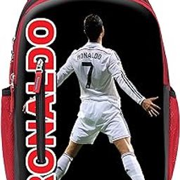 School Bag 17 Inch 7 To 12 Years CR7 Printed Picnic Tuition Daypack Lightweight Casual Backpack-image-21