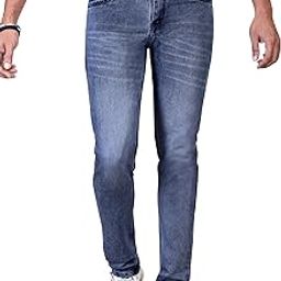 Men's Jeans, Black Faded Design, Regular Fit, Comfort Stretch, Size 30-image-56