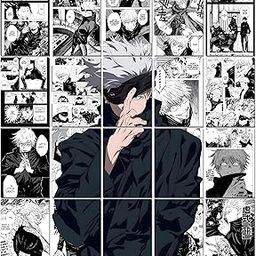 Moment Prints Gojo Satoru Manga Collage Poster Set - Set of 20, 210 mm x 297 mm, 300 GSM Paper, Anime Posters, Gojo Poster (Gojo Manga 1) - Glue Dots Included, Cardstock-10