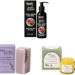 Juara Organics Combo Pack of Lavender Calm Soap (100g)+ Wild Turmeric Kesar Gel (50g)+ Alpha Arbutin Face Wash (200ml) for Glowing Skin, Tan Removal | Natural, Herbal Skincare for All Skin Types-image-69