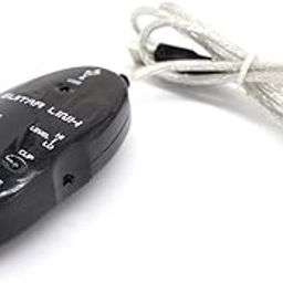 SIRIDHI Electric Guitar Interface Link Audio USB Cable Adapter To Computer For PC/MAC, 4 X 2 X 1 Inch, Black-image-3