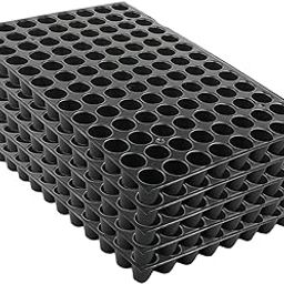 Seed Germination Plastic Seedling Nursery Pro Tray with 98 Cavities, Seeds Growing Tray for Gardning (Black) (Pack-5)-image-86