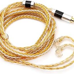 Linsoul Tripowin Zonie 16 Core Silver Plated Cable SPC Earphone Cable for KZ ZSX, ZSN Pro, ZS10 Pro NF2u, QDC IEMs (QDC-3.5mm, Gold)-image-52