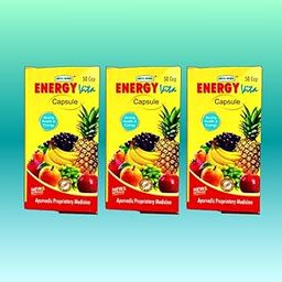 Green Herbs Energy Vita Capsules, Ayurvedic Medicine, 50 Capsules, Strong Health pack of 3-20