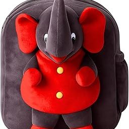Elephant Soft Toy Backpack for Kids | Cute Plush Animal Bag for Boys & Girls | Cartoon School Bag for Toddlers, Baby Travel Bag, Return Gift-image-1