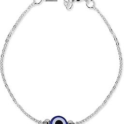 Nazariya Evil Eye 925 Pure Sterling Silver Bracelet for Women (Adjustable) (Black)-50