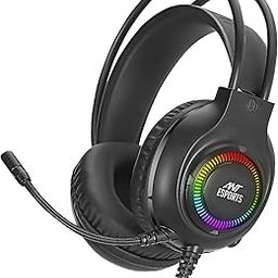 Ant Esports H580 Gaming Headset with Microphone for PS4 PC Xbox one PS5 Switch Laptop, Over Ear Headphones Wired with Noise Cancelling Mic, 3.5m Audio Jack, 50mm Stereo Drivers, Led Light – Black-7