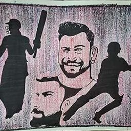 Cricket painting by Suyog Chaudhari For home decor size 28 * 38 without frame-image-3