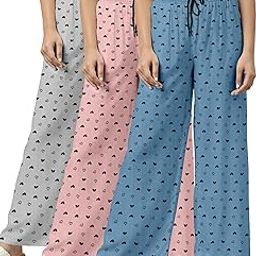 Stylish Womens Nightwear Pajama | Comfortable Fit | printed payjama | pack of 3-image-87