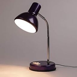 Metal Incandescent Desk Lamp, Adjustable Goose Neck Table Lamp, Eye-Caring Study Desk Lamps For Bedroom, Study Room And Office (Blue)-picture-26