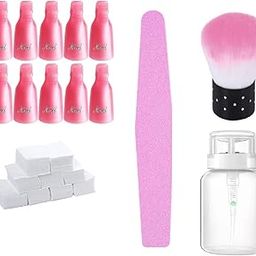 Zusaca Nail Polish Gel Remover Tools Kit, 10 Pcs Nail Clips, 100ml Nail Polish Remover Bottle, 1000 Pcs Remover Cotton Pad, Nail Brush, Nail File, Set of 1.-image-87